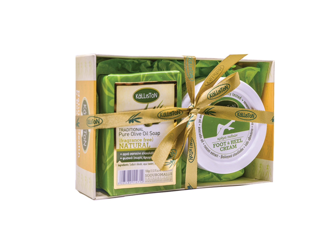Traditional Olive Oil Soap 100gr + Foot & Heel Cream 75ml