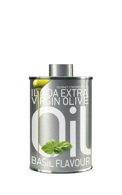 ILIADA Extra Virgin Olive Oil with basil flavour