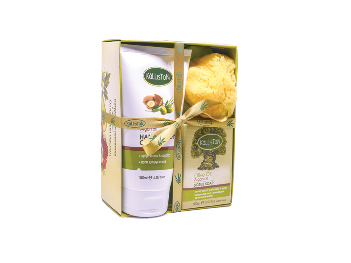 Hand & Body cream 150ml + Scrub Soap 100gr + Sponge