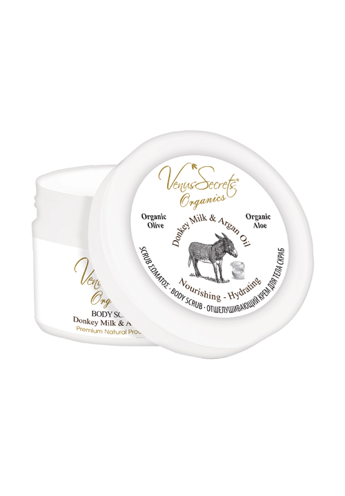 Body Scrub Donkey Milk - Organic Olive & Argan Oil
